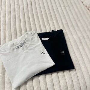 Calvin Klein Men's Short Sleeve Tees in White and Black